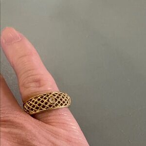 Vintage Avon Gold Lattice Ring